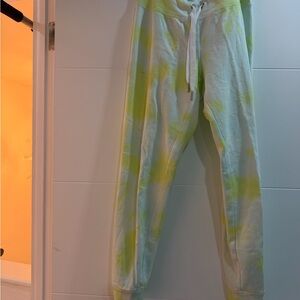 Tie-Dye Yellow & White Sweatpants